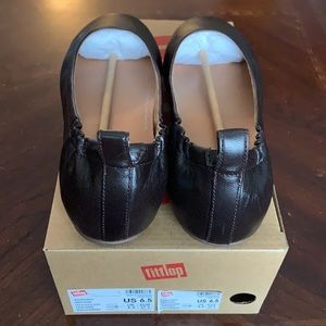 Fitflop Allegro Leather Ballerinas in Brown
